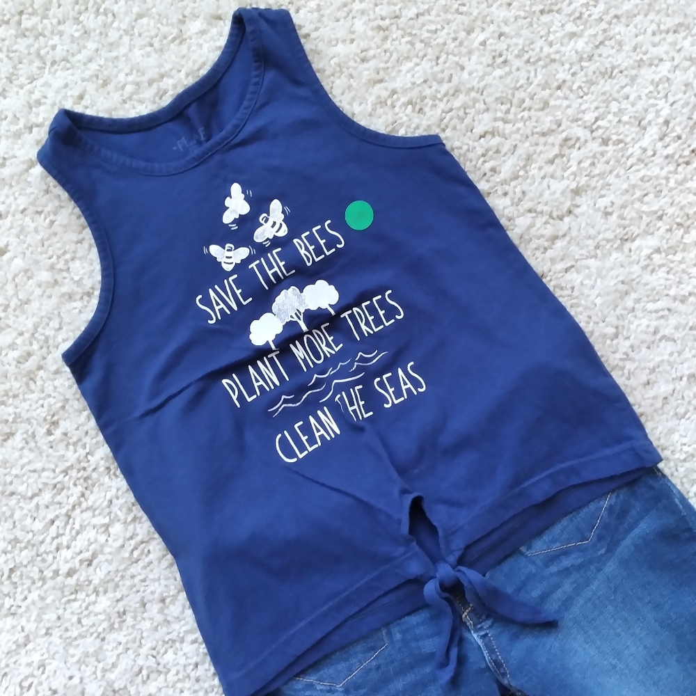 Children Place Navy Small Glitter Tank Top